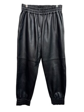 GSTQ Leather Jogger Pants Women’s Medium Streetwear Going Out Black